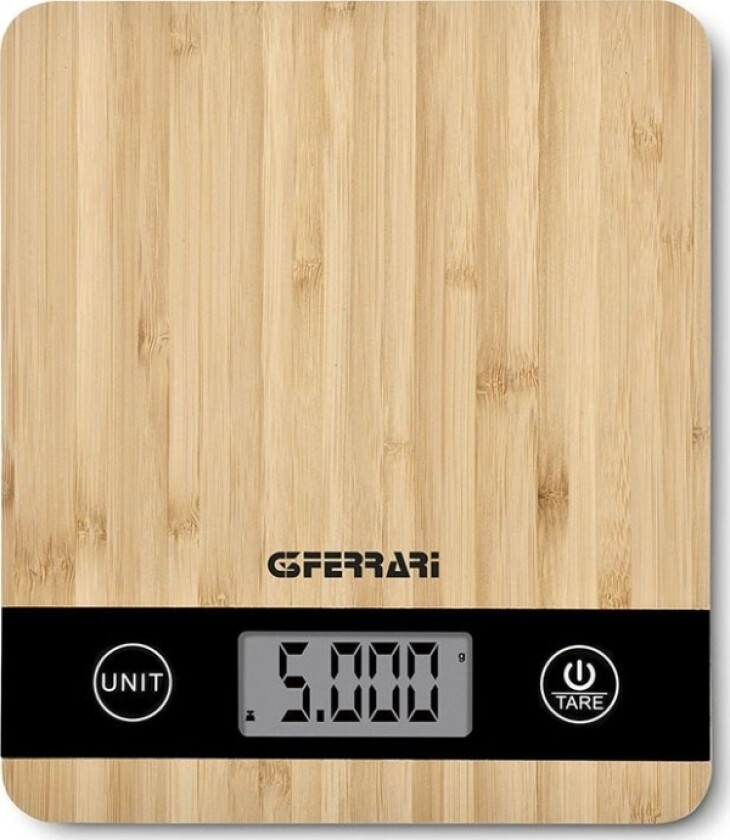 Natura, Elektronisk Kjøkkenvekt, 5 Kg, 1 G, Tre, Bamboo, Bamboo