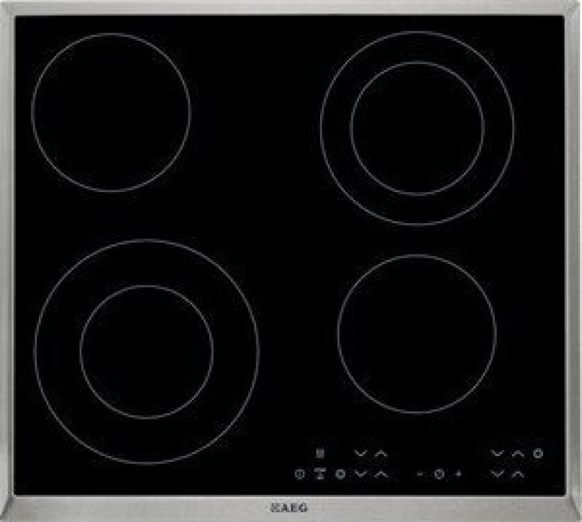 Electrolux HK634021XB - Keramisk komfyrtopp - 4 plater - Nisje - bredde: 56 cm - dybde: 49 cm - med pynt av rustfritt stål