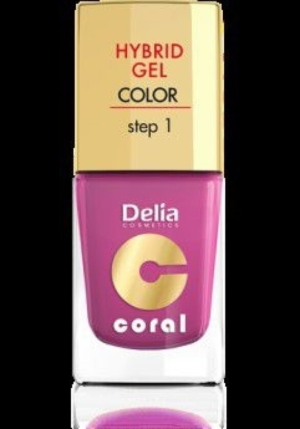 Cosmetics Coral Hybrid Gel Nail Enamel No.21 Fuchsia 11Ml