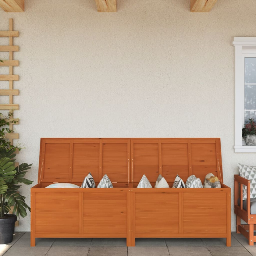 Putekasse brun 198,5x50x56,5 cm heltre gran