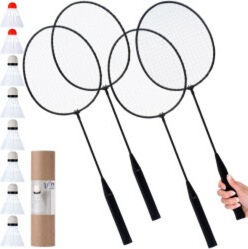 Badmintonsett for to med lett og fleksibel racket