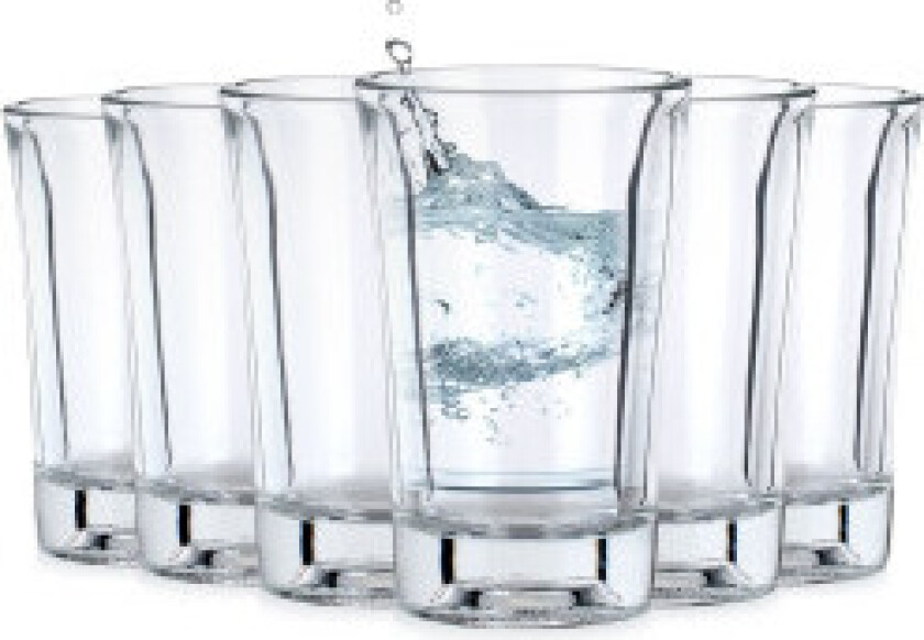 Seks glass for vodka, likør eller shots - tåler oppvaskmaskin