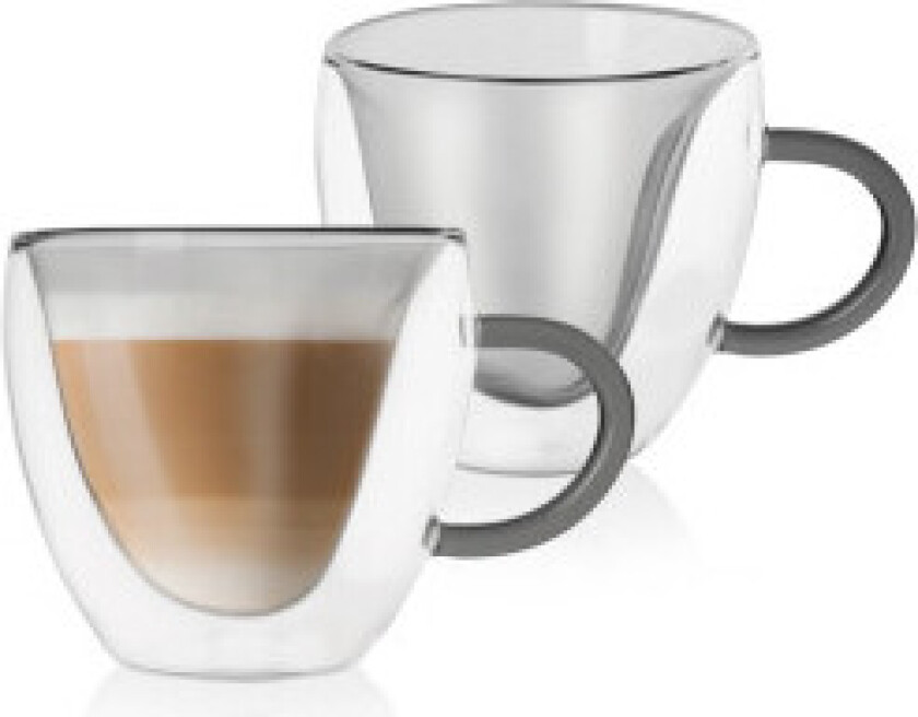 To varmebestandige glass med hjerte, 280 ml - Perfekt til kaffe/te