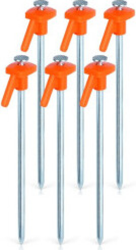 Høykvalitets teltplugger i metall med komfortable håndtak