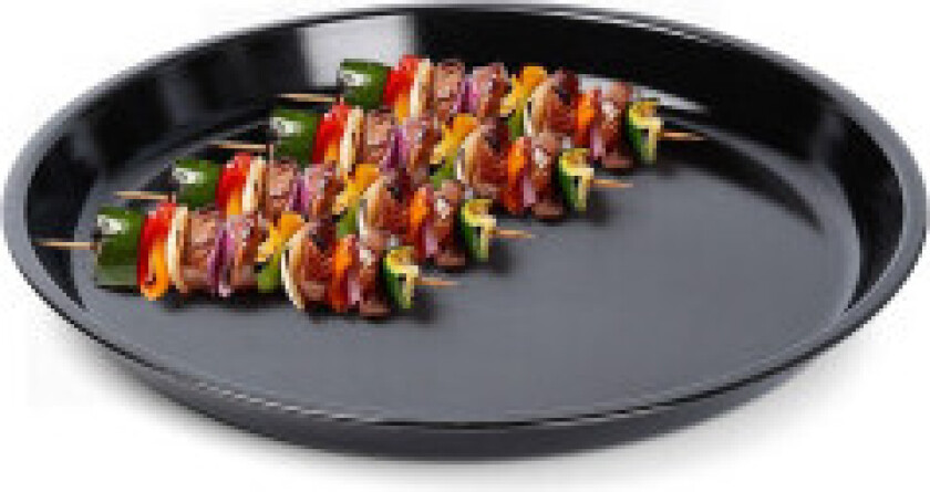 Rund grillplate i stål med non-stick belegg. Perfekt til grilling, steking av kjøtt og baking i ovn.rund grillplate, non-stick g