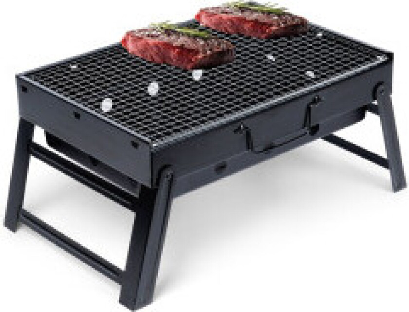 Sammenleggbar kullgrill for hjem og utflukter