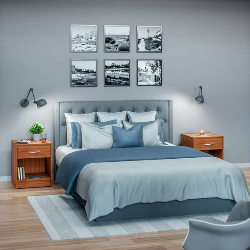 Nattbord kirsebærfarget - 2 stk