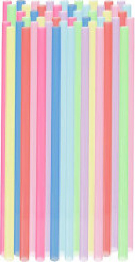 Bilde av Gjenbrukbare fargerike sugerør til alle drinker