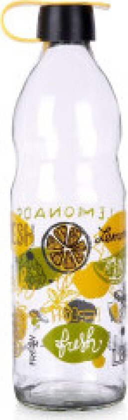 Glassflaske med sitrusmotiv - Perfekt for Lemonade og Juice