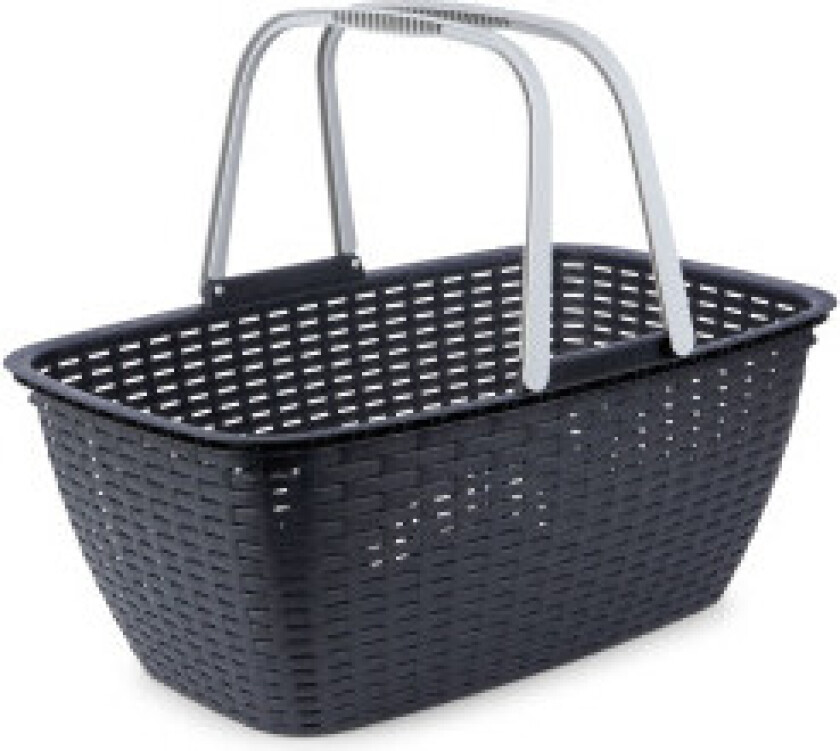 Svart og slitesterk skittentøyskurv for enkel transport
