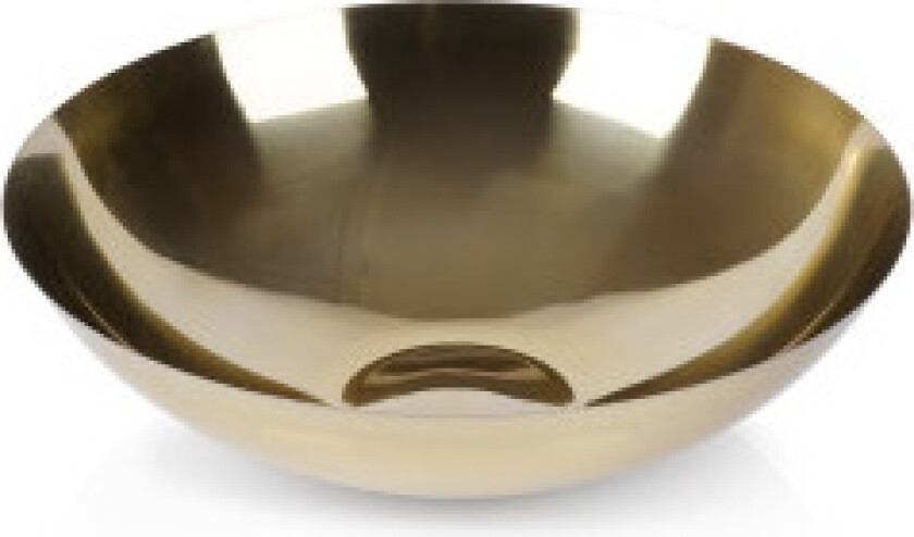 Serveringsskål i rustfritt stål med gylden farge