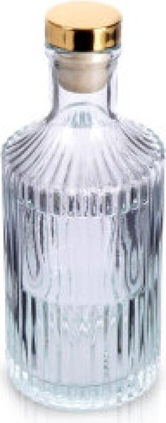 Elegant glassflaske med gylden kork til drinker
