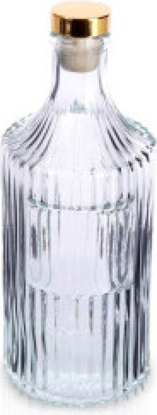 Elegant glassflaske med gullkork for drinker og dekorasjon
