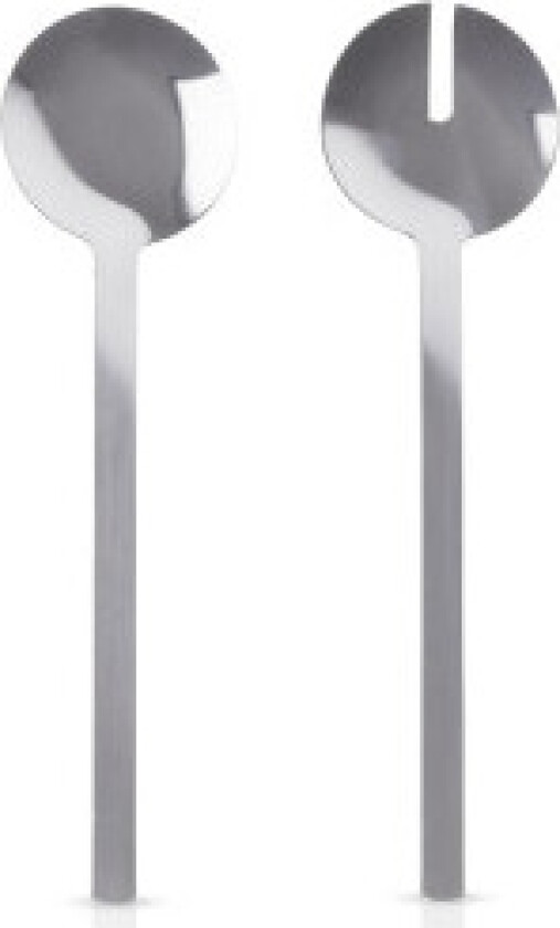 Salatbestikk i rustfritt stål med sølvfinish for servering