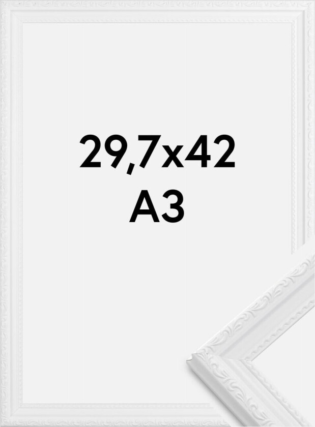 Ramme Abisko Akrylglass Hvit 29,7x42 Cm (A3)