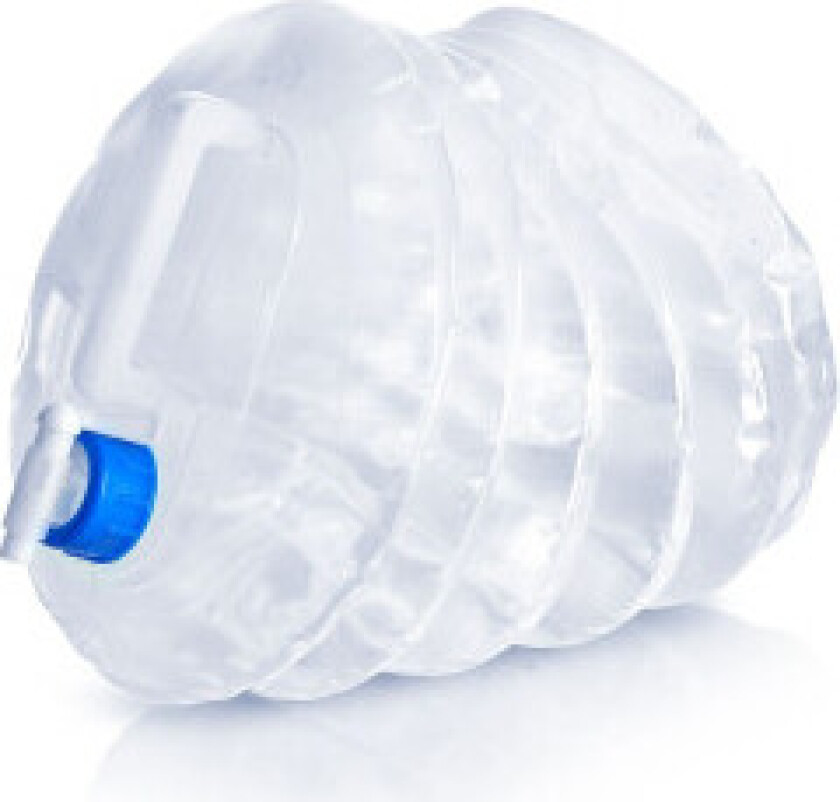 Sammenleggbar vannbeholder med kran for camping og reise