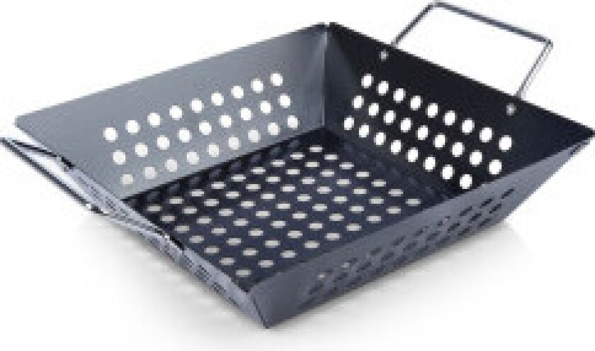 Grillkurv med perforert overflate og komfortable håndtak