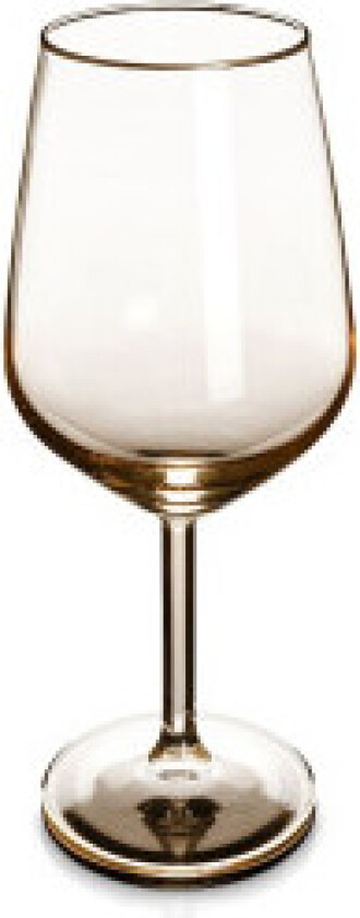 Elegant vinglass i rav med gullkant for hvit- og rødvin