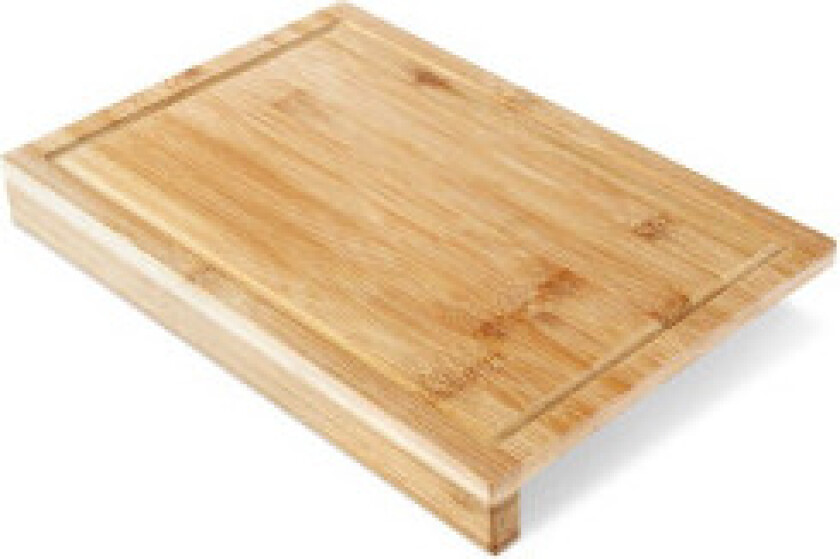 Bambus skjærebrett med kant - slitesterk og knivvennlig