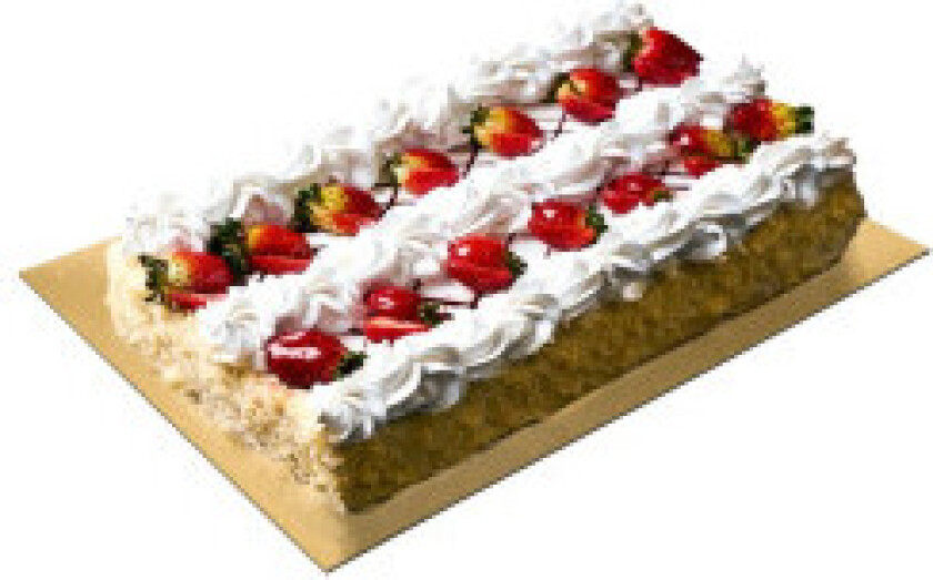 Rektangulært kakefat 40x30 cm, gullfoliebelagt papp