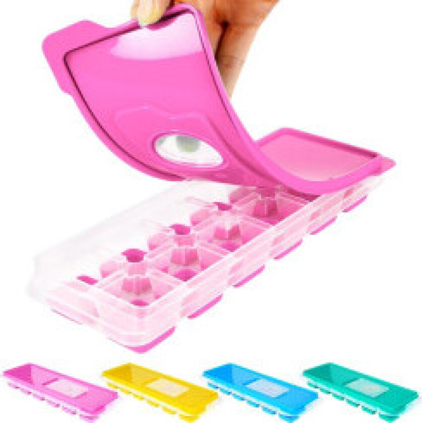 Isform: Praktisk lokk, silikonbunn, 12 isbiter