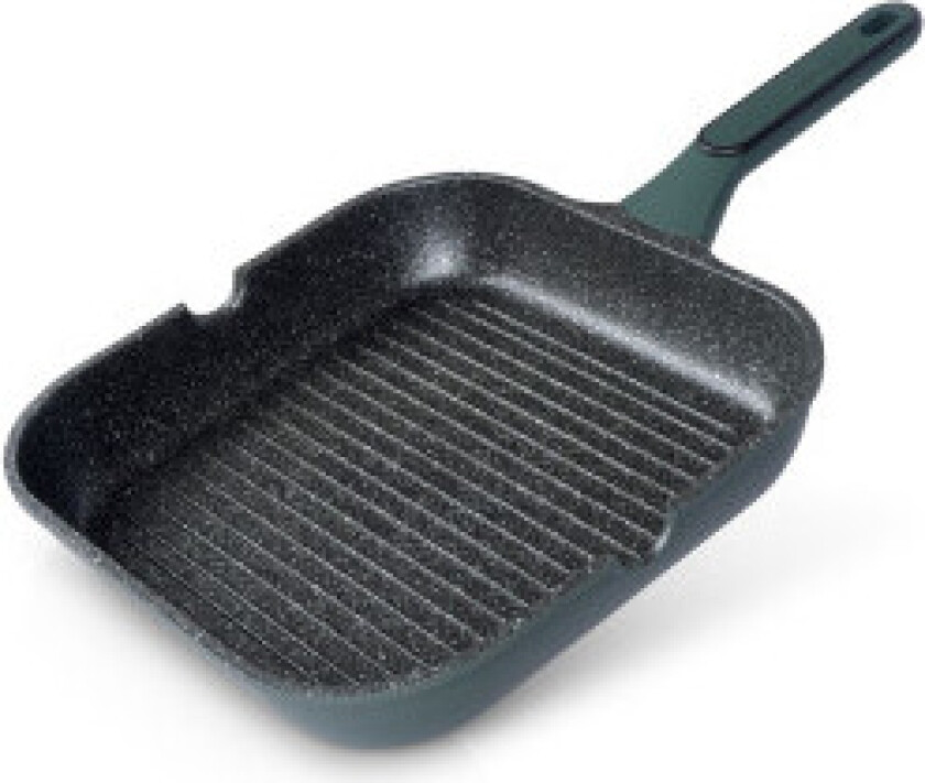 Firkantet grillpanne med femlags non-stick granittbelegg