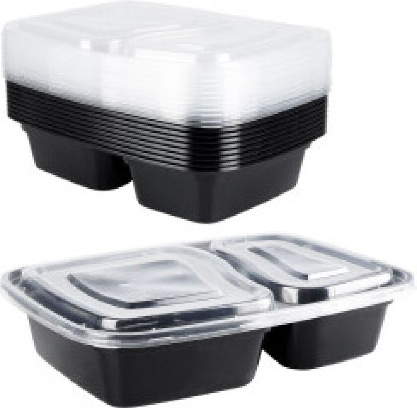 Delt matboks: to seksjoner, trygt for mikrobølgeovn