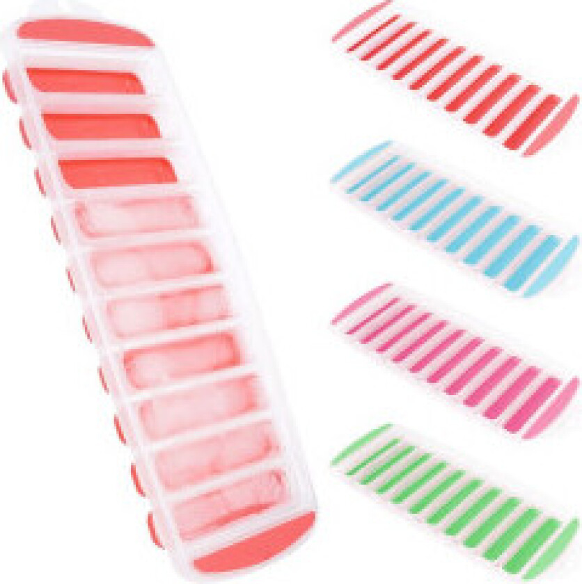 Isform med silikonbunn for 10 rektangulære isbiter