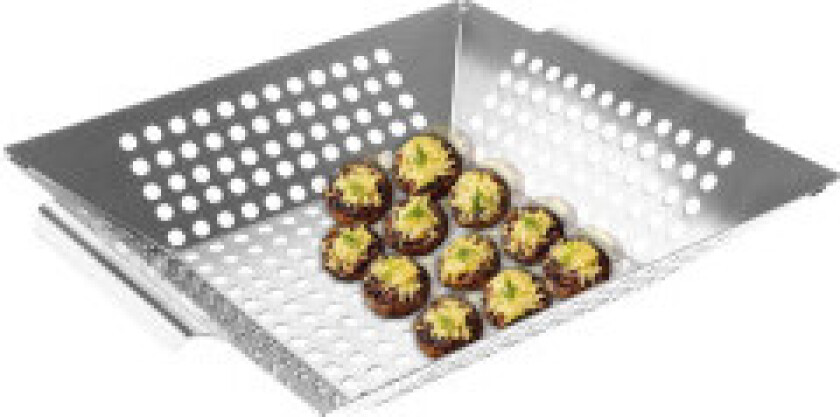 Grillkurv i rustfritt stål for grønnsaker og kjøtt