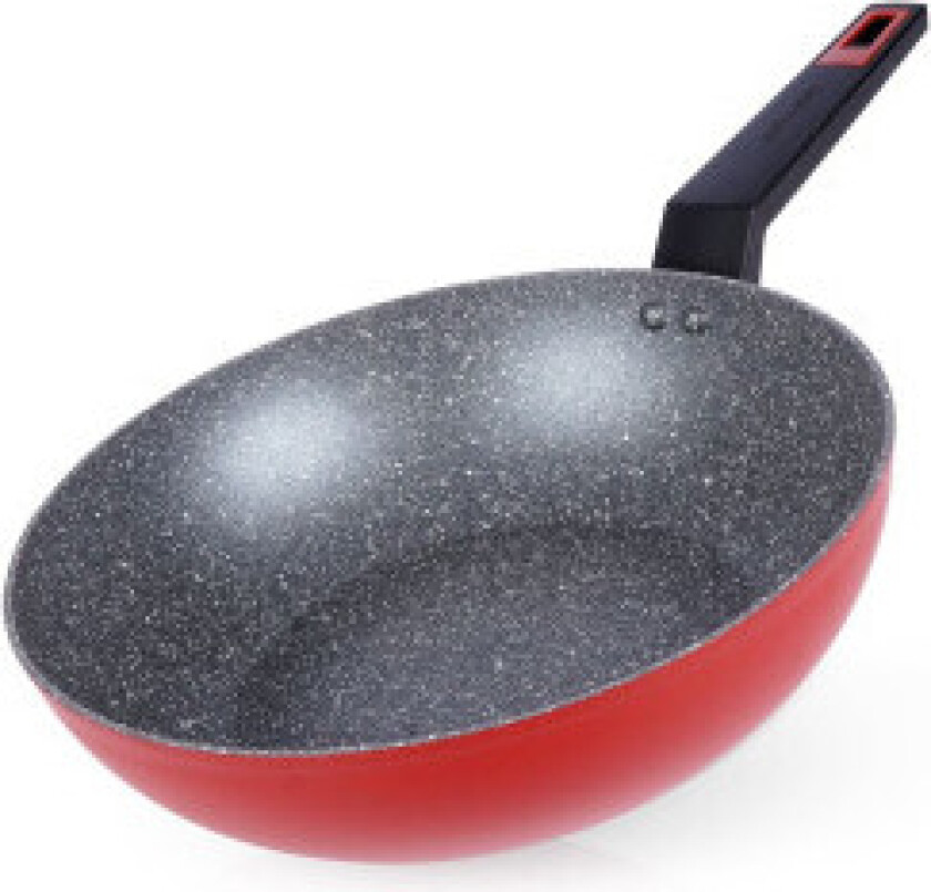 Femlags wok med non-stick granittbelegg