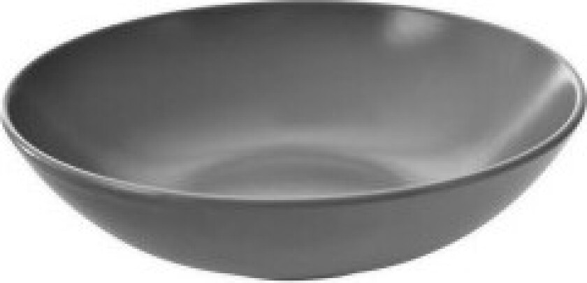 Dyp grå tallerken 20,5 cm diameter mikrobølgeovnsikker