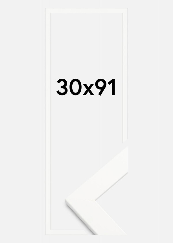 Ramme Trendline Akrylglass Hvit 30x91 Cm