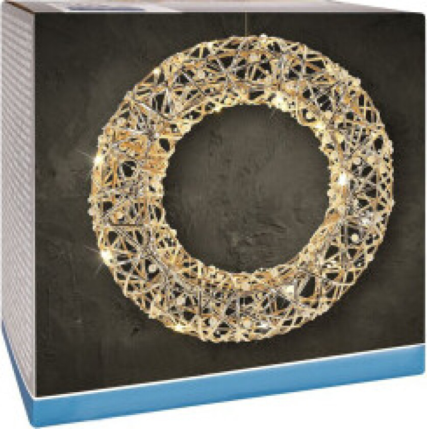 Julekrans med LED-lys - 20 lys