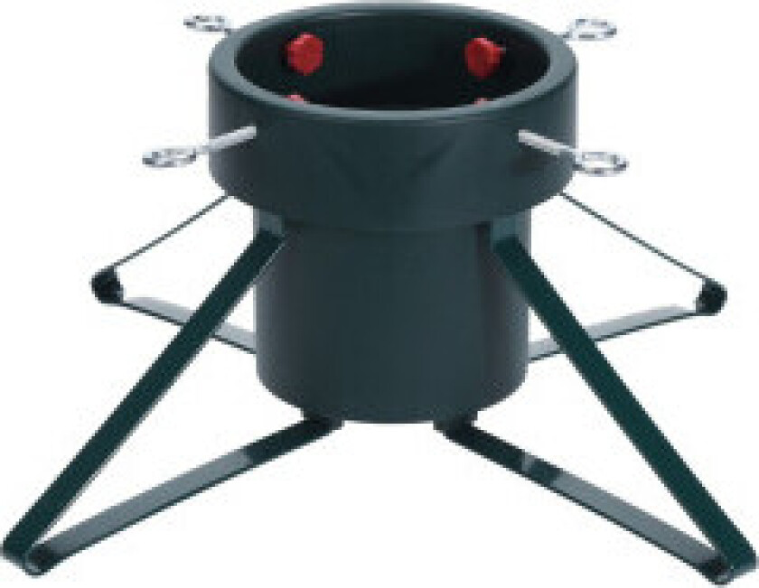 Bilde av Justerbar juletrefot i grønt metall med vannbeholder