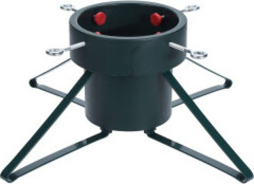 Grønn juletrefot i slitesterk metall og plast