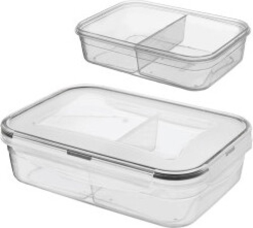 Matboks med tettsittende lokk og uttakbare innsatser