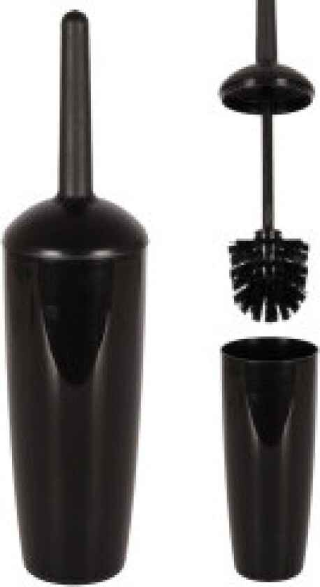 Universal sort toalettbørste med beholder - høy kvalitet