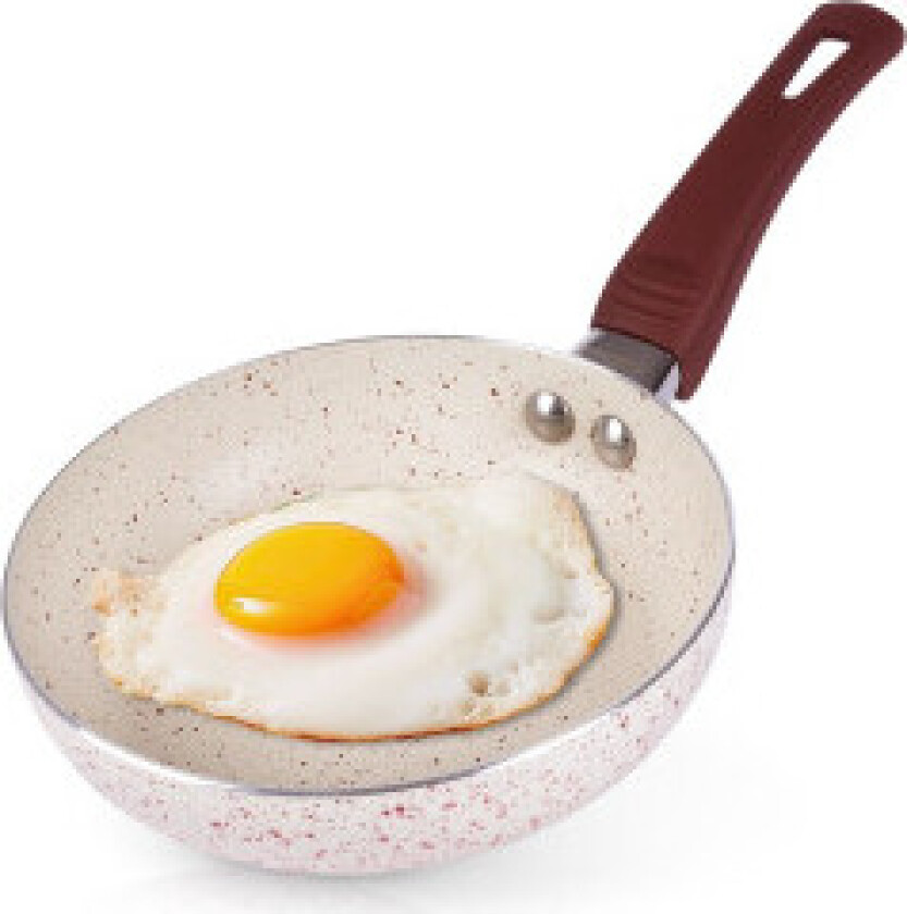 Liten 14 cm stekepanne med trelags granittbelegg