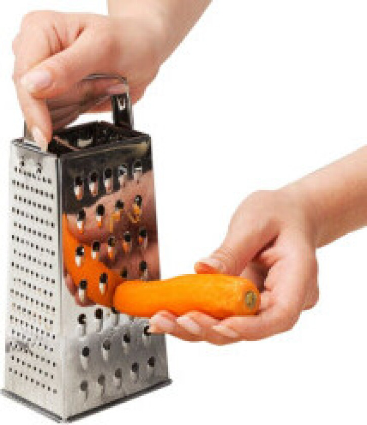 Praktisk kjøkkenhøvel med fire kniver for ulike oppgaver