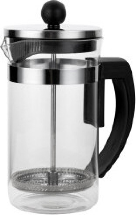 Presskanne i glass for kaffe, te og melkeskumming
