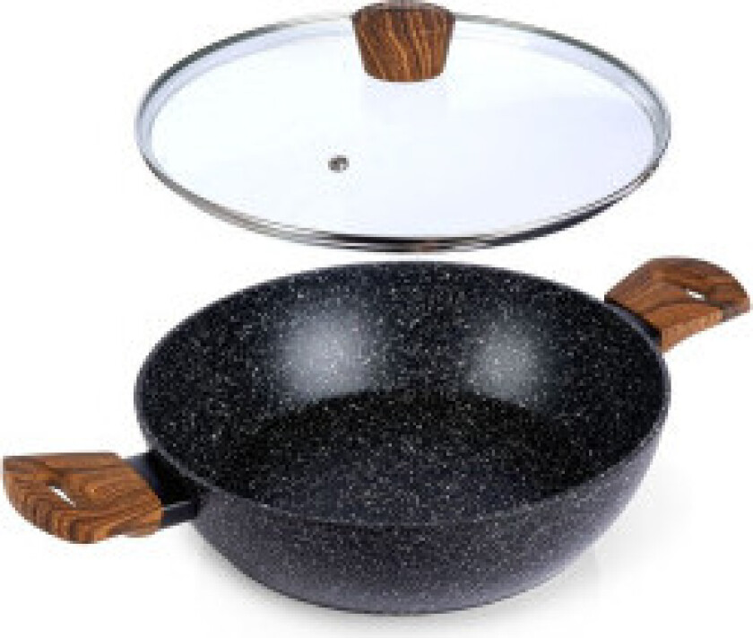 Stekepanne med non-stick granittbelegg og lokk