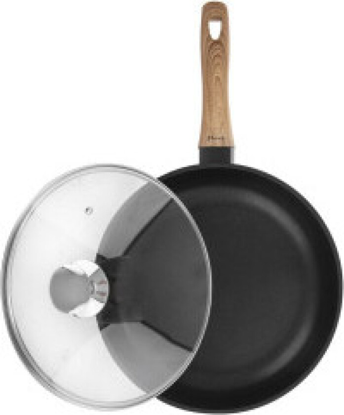 Høykvalitets non-stick stekepanne med lokk for alle komfyrer