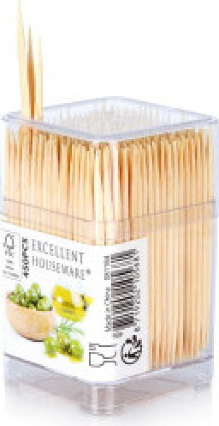 Tannpirkere av tre i praktisk emballasje for snacks og måltider