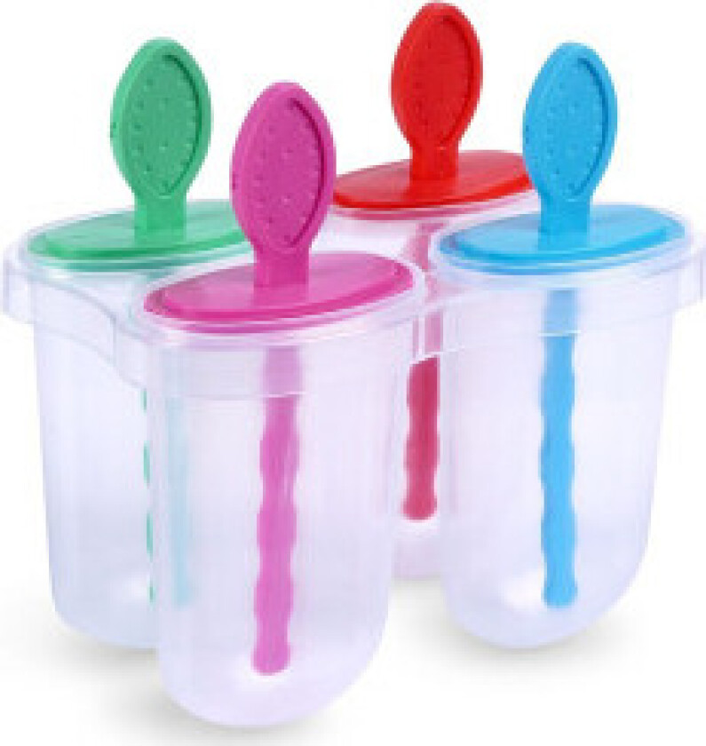 Praktiske isformer for hjemmelaget iskrem i praktisk stativ