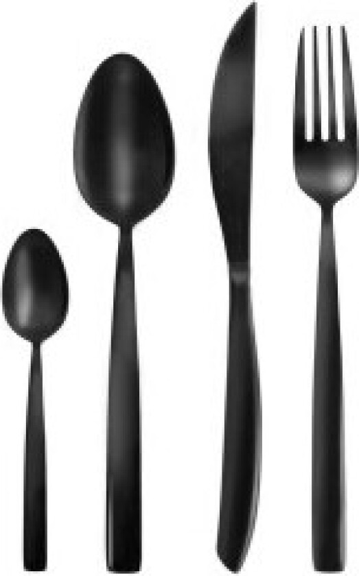 Elegant sort bestikksett for 6 personer - 24 stk
