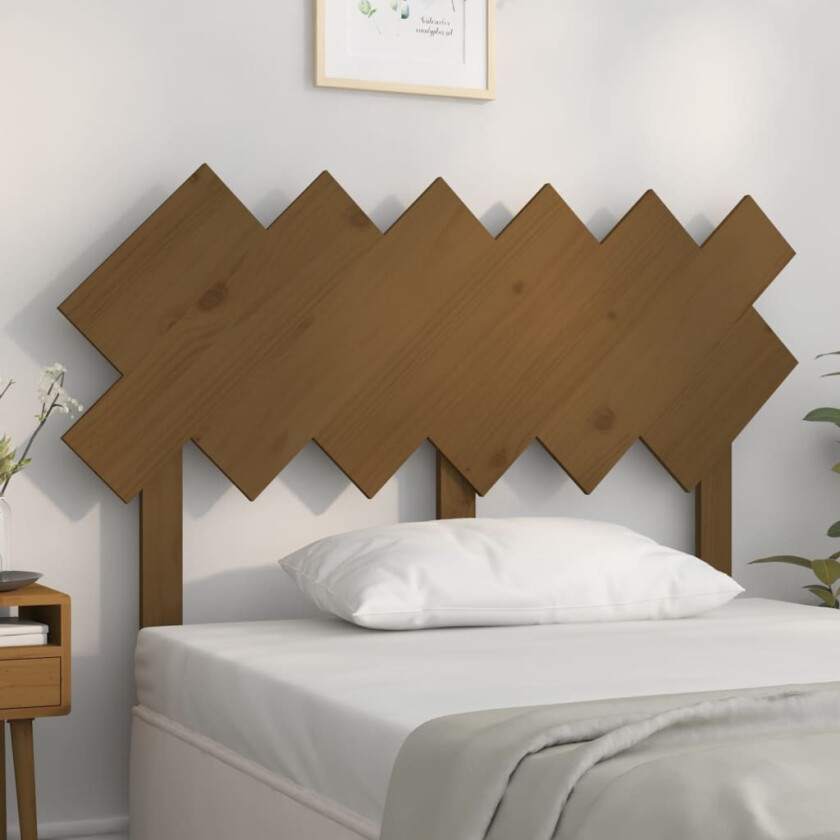 Sengegavl honningbrun 122,5x3x80,5 cm heltre furu