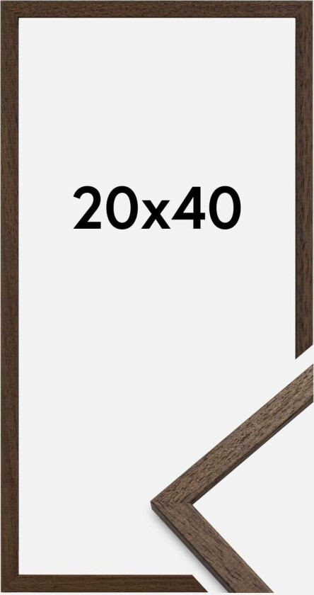 Ramme Edsbyn Akrylglass Valnøtt 20x40 Cm