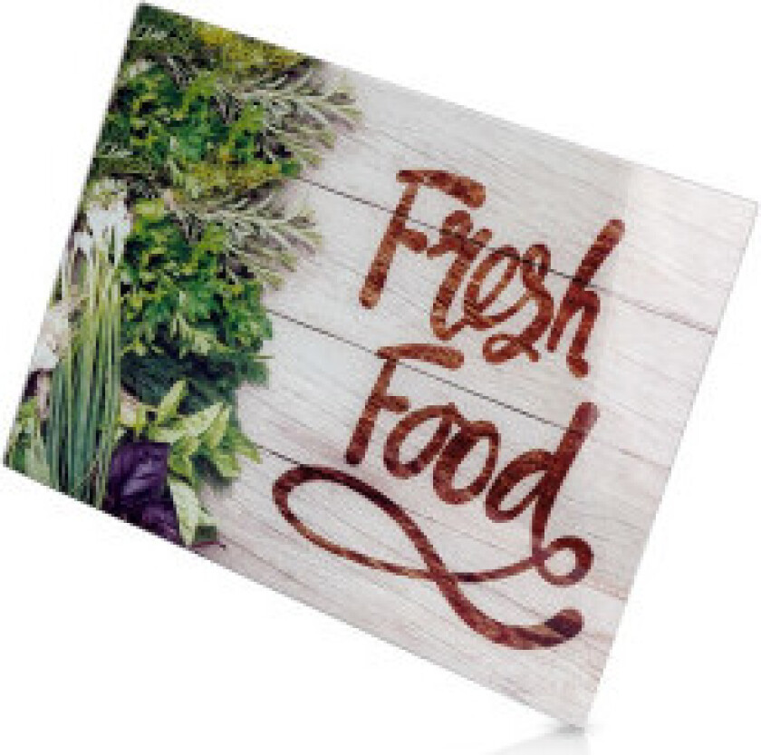 Sklisikkert skjærebrett laget av herdet glass, tåler oppvaskmaskin