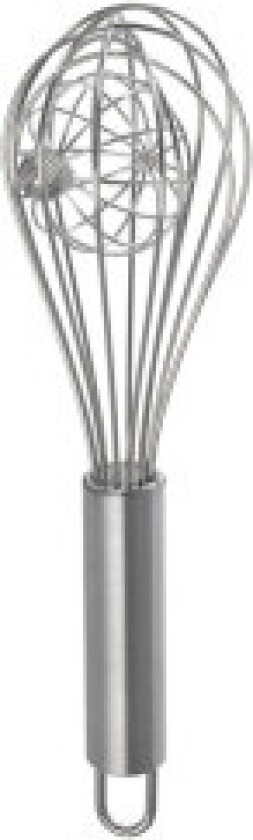 Effektiv håndvisp med ekstra kule i rustfritt stål