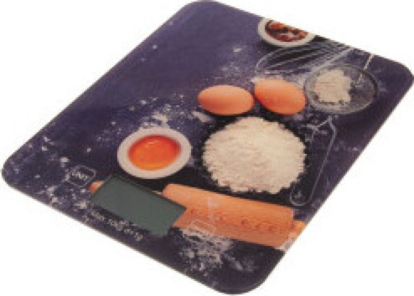 Digital kjøkkenvekt, herdet glass, 10 kg, 1 g nøyaktighet